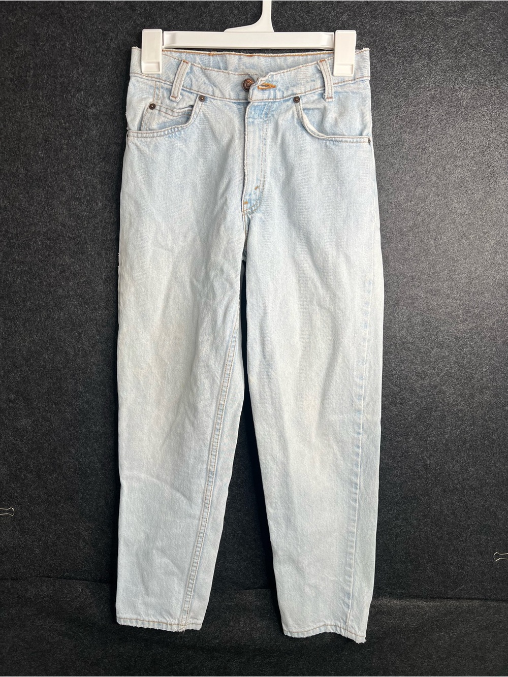 Vintage 90s Levi's 550 Student Jeans Women's Size 27x28 Made In USA Orange Tab